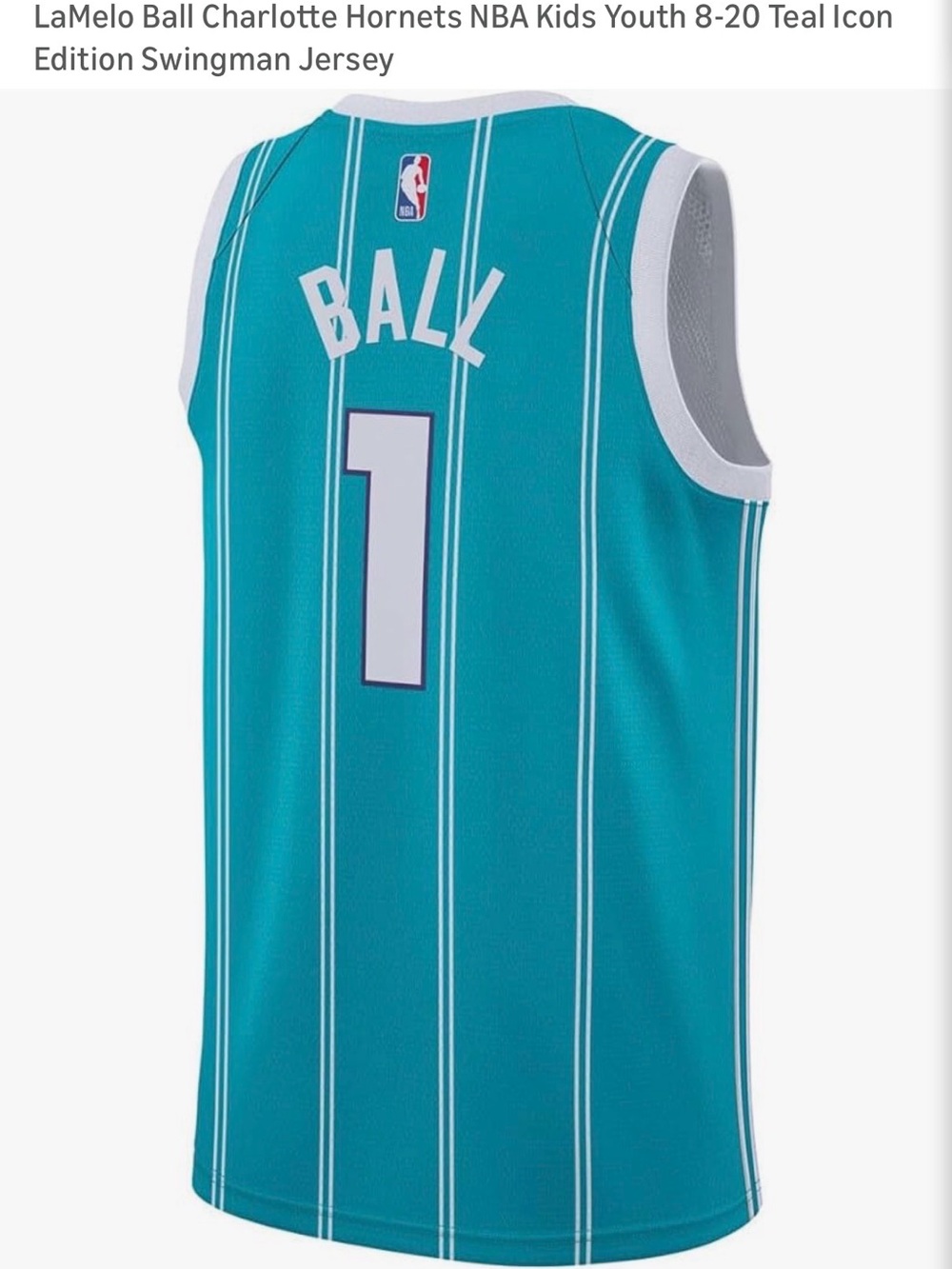 NBA Kids Teal Pinstripe Swingman Tank Top
